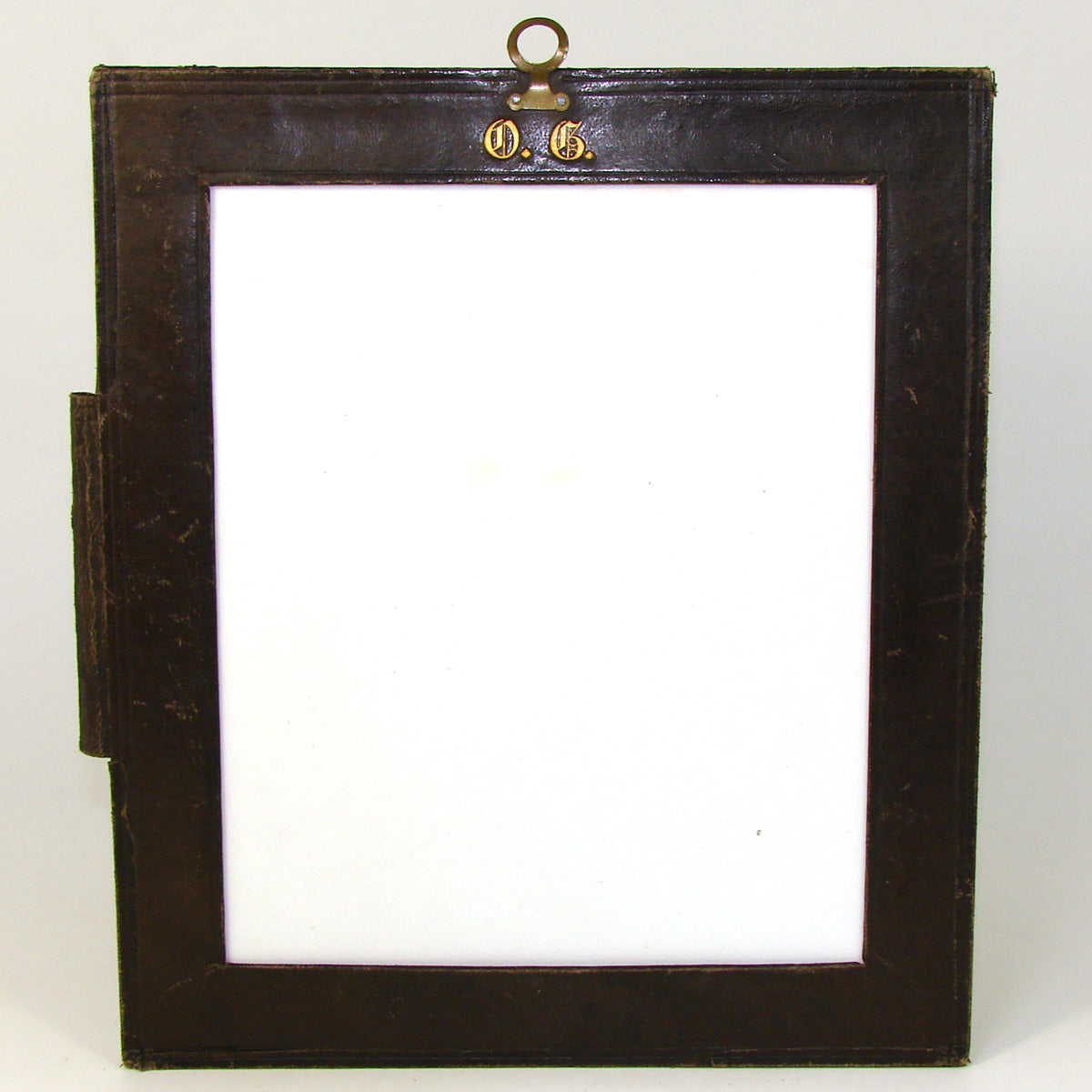 Lovely Antique Victorian Beadwork Picture Frame or Note Pad with Milk Glass Insert