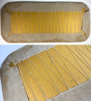 Antique Victorian Beadwork Needlepoint 20" x 9" Panel, Tea Tray or Make a Pillow