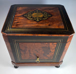 Antique French Napoleon III Era (c.1850-70) Cigar Cabinet, Chest, Presentation Box, Holds 50