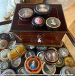 Fine Antique to Vintage French Cigar Chest, Box, Presenter, Elegant Wood, Brass Trim