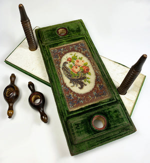 Beautiful Antique Victorian Era Beaded, Beadwork Playing Card Press, Also Flower Press