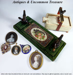Beautiful Antique Victorian Era Beaded, Beadwork Playing Card Press, Also Flower Press