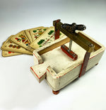 Antique 19th Century Card Press, Flower Press, Group of Antique Tarot Cards