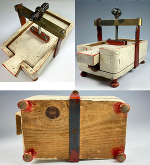 Antique 19th Century Card Press, Flower Press, Group of Antique Tarot Cards