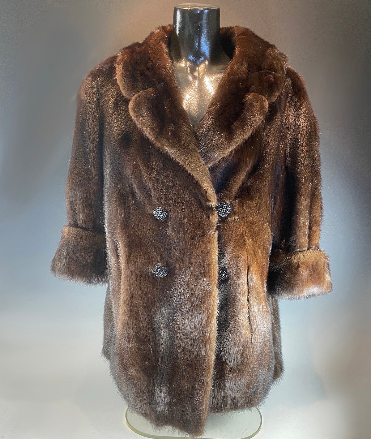 Men's Double Breasted Otter Fur Coat