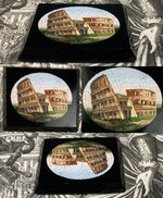 Superb Unmounted Victorian Era Italian Grand Tour Micro Mosaic, 40mm Coliseum Rome