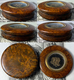 Superb 18th Century Burl Snuff Box, French King Louis XVI Family, c.1789, Dauphin Ascension