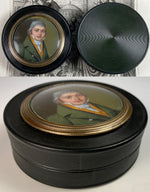 Antique French Snuff Box, RARE Portrait Miniature Incroyables et Merveilleuses c.1795-99 Fashion