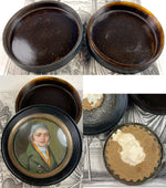 Antique French Snuff Box, RARE Portrait Miniature Incroyables et Merveilleuses c.1795-99 Fashion