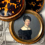 RARE Hidden Portrait Miniature in Antique French Table Snuff Box, Early 19th Century