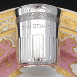 Antique French Sterling Silver Mint Julep Cup, Tumbler or Timbale, "Christiane", Foliate Band