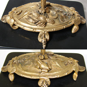 Antique French Napoleon III Bronze & Mother of Pearl 'Vide Poche', Bonbon, Gargoyle or Griffin Figures