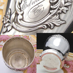 Antique French Sterling Silver Mint Julep or Wine Cup, Tumbler or "Timbale", Rococo Style