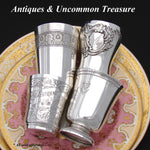 Antique French Sterling Silver Mint Julep or Wine Cup, Tumbler or "Timbale", Rococo Style