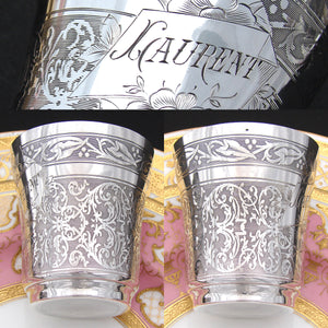 Antique French Sterling Silver Wine or Mint Julep Cup, Tumbler or Timbale, "Laurent"