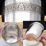 Antique French Sterling Silver Mint Julep Cup, Tumbler or Timbale, "Jean" Inscription