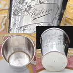 Antique French Sterling Silver Wine or Mint Julep Cup, Tumbler or Timbale, "Celina"