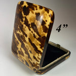 Fine Antique French Jewelry or Watch Box, Etui, Case in Stunning Tortoise Shell