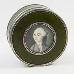 Antique 1700s French Portrait Miniature Snuff or Patch Box, Vernis Martin