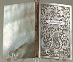 Antique French Engraved Pearl Necessaire, Carnet du Bal or Aide Memoire