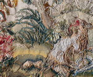 Antique French 19th c. Beauvais or Aubusson Tapestry Panels, Chair Cushions, Pillows - Hunt Theme