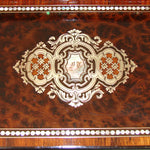 Exq! Antique French Napoleon III Era 12.5" Writer's Chest, Box, Lap Desk or Ecritoire, Boulle