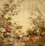 Antique 19th c. French Aubusson or Gobelin Wall Hanging 67" x 66" Tapestry, Floral, Fruit