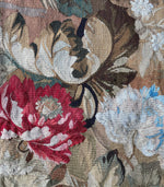 Antique 19th c. French Aubusson or Gobelin Wall Hanging 67" x 66" Tapestry, Floral, Fruit