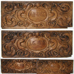 Fab Antique Italian Renaissance Style Carved Oak 28.75" Panels, Architectural Salvage c.1698