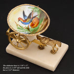 Antique French Palais Royal Vide Poche, Jewelry or Trinket Dish, Horse Drawn Cart