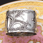 Antique French Sterling Silver Napkin Ring, Louis XIV or Rococo Pattern, 42gm