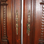 LG 26.5" Antique Victorian Carved Solid Oak Cabinet or Furniture Door PAIR