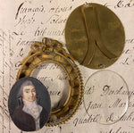 Rare Fine c.1795-99 Portrait Miniature, Incoyables Young Man, Luxuriants post French Revolution, Directoire