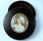 Charming Antique French Risqué "Naughty" Portrait Miniature Snuff Box, c.1770s