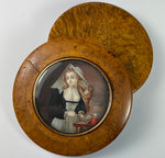 RARE Antique c.1780 French "Naughty" Portrait Miniature, Comtesse de la Mott and Pet Monkey, Snuff Box