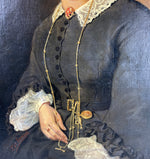 Fine Antique French Oil Painting Portrait, c.1840s, listed artist: Pierre-Louis de Coninck (French 1828-1910)
