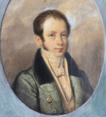 Jean-Françoise Gigoux, signed, dated 1827 French Portrait Miniature of an Important Magistrate, Avacate, Attorney