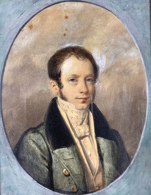 Jean-Françoise Gigoux, signed, dated 1827 French Portrait Miniature of an Important Magistrate, Avacate, Attorney