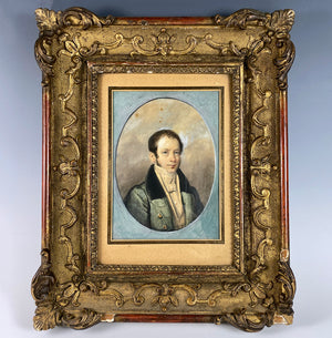 Jean-Françoise Gigoux, signed, dated 1827 French Portrait Miniature of an Important Magistrate, Avacate, Attorney