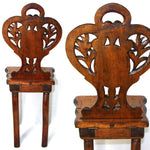 RARE! Antique Black Forest Carved Miniature, Salesman's Sample or Child Sized Chair, Musical