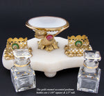 Antique French Napoleon III Palais Royal Style Perfume Stand, Caddy, Opaline Vide Poche