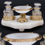 Antique French Napoleon III Palais Royal Style Perfume Stand, Caddy, Opaline Vide Poche