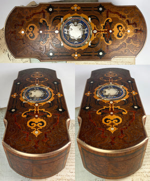 Incredible Antique French Napoleon III Marquetry Jewelry or Glove, Document Box 11 7/8"