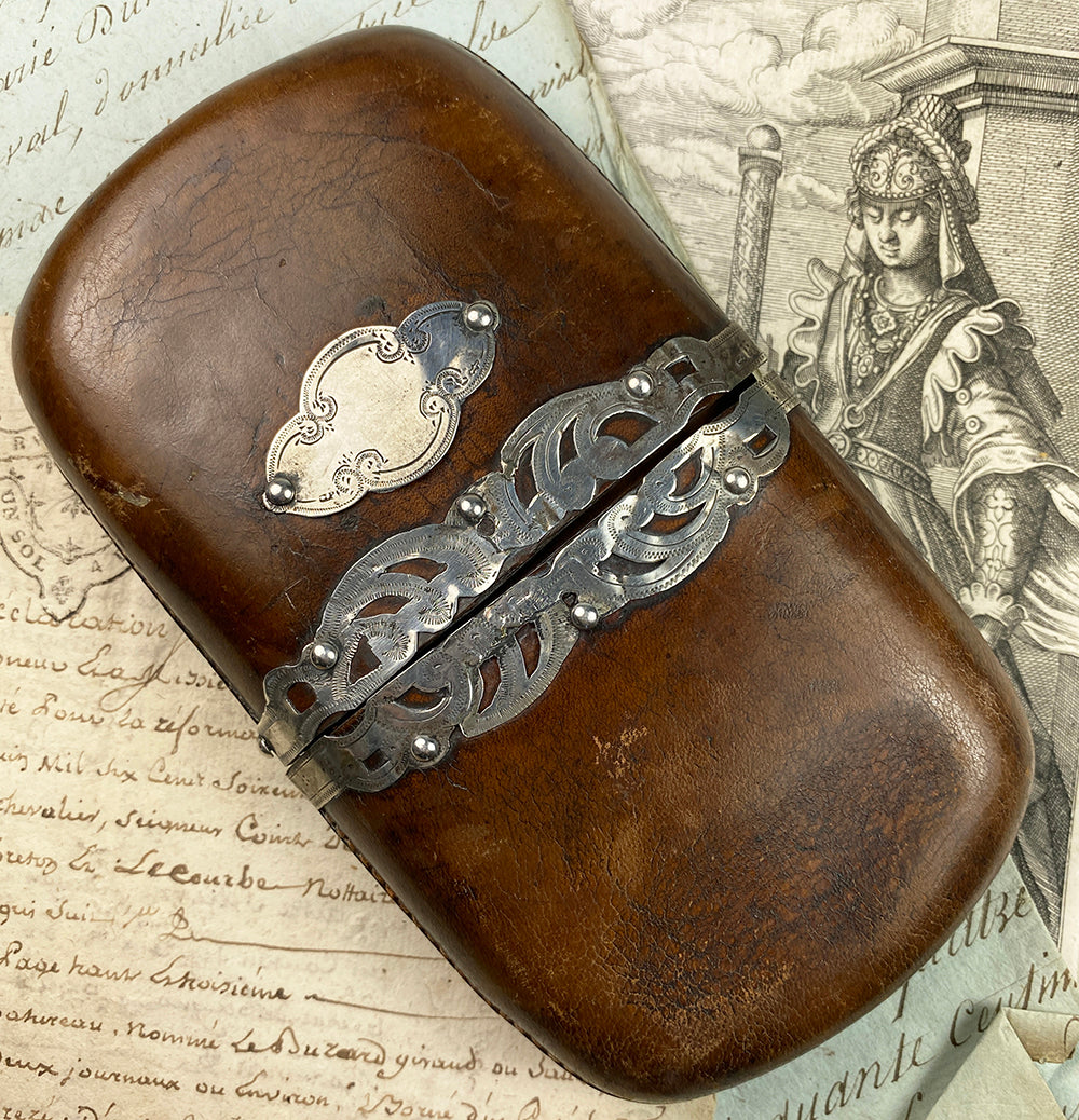 Antique European Fine Leather Cigar Case or Money Pouch, Wallet, Expan –  Antiques & Uncommon Treasure