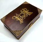 Antique French 2nd Empire Cigar or Jewelry Box, Neoclassical Dore Bronze Appliques