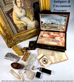 Antique French 18th Century Necessaire, Travel Vanity Etui, Scissors and Tweezer w Ear Wax Spoon