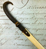 Antique Black Forest Letter Opener w Chamois Horn or Antler and an Ivory Blade 8 1/8"