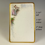 Fine Antique French Hand Painted Old Paris Porcelain Menu, Little Cook or Chef with Pot