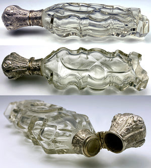 Antique 19th c. 4 5/8" Long Lay Down Perfume or Scent or salts Bottle, Flask, Flacon