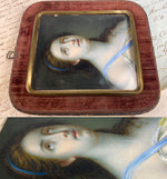 Antique Rome, Italy Portrait Miniature Young Woman in Ecstasy Pose, aprés Teresa